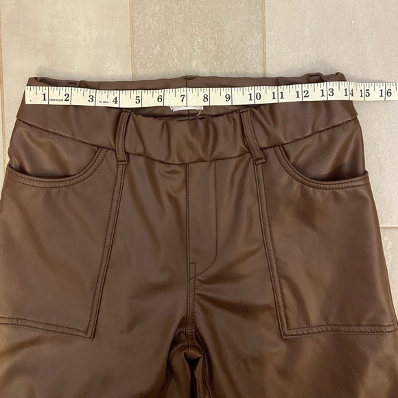 Bevy Flog Christine Vegan Leather Pants Brown Size 27 - Picture 5 of 9